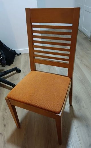 Conjunto mesa comedor extensible y 6 sillas madera