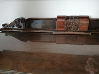 Mueble de salón antiguo madera vitrina