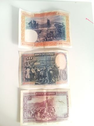 Billete antiguo 25 pesetas Banco de España