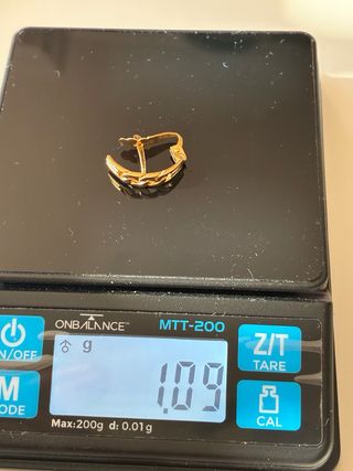 Pendiente oro 18k