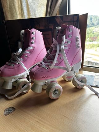 Patines de 4 ruedas rosas