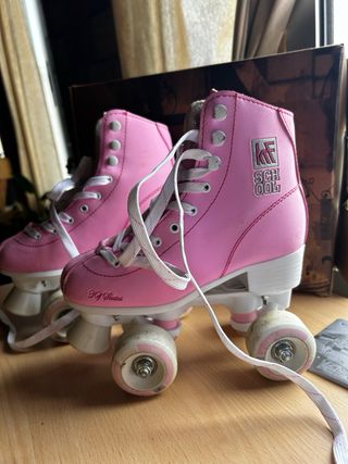 Patines de 4 ruedas rosas