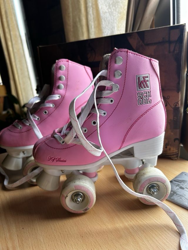 Patines de 4 ruedas rosas