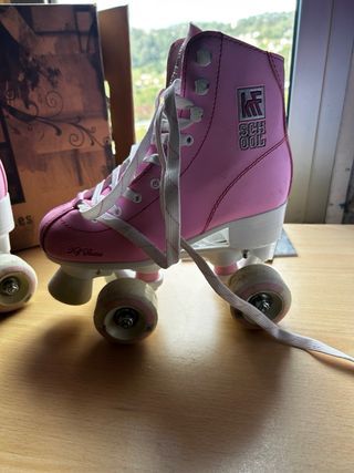 Patines de 4 ruedas rosas