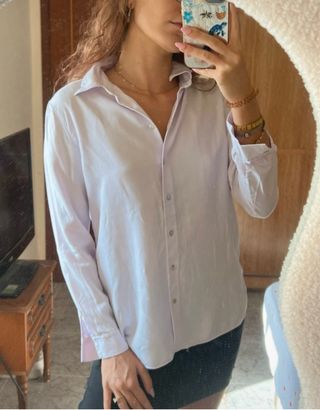 Camisa Lila Massimo Dutti Talla S