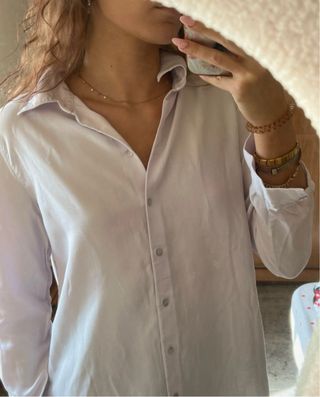 Camisa Lila Massimo Dutti Talla S