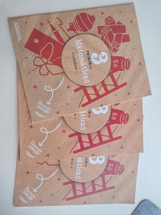 Lote 3 cuadernos Matemáticas 3 Anaya