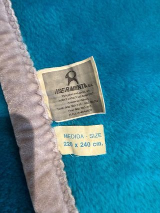 Manta Matrimonio Suave 150x200 cm Azul