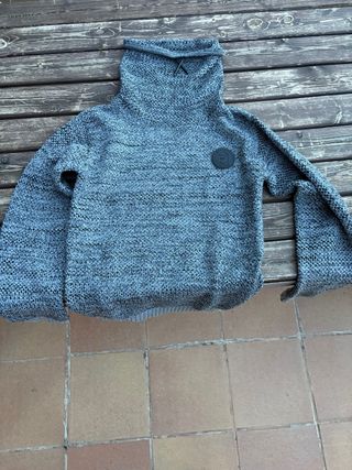 Jersey Lana Cuello Alto Gris