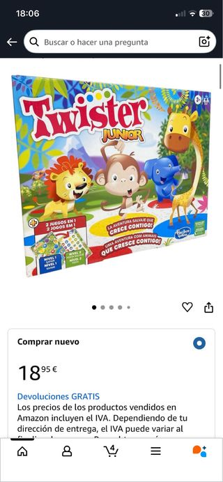 Twister Junior Hasbro - Juego de mesa