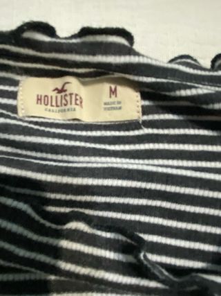 Hollister Top Manga Larga Rayas Talla M