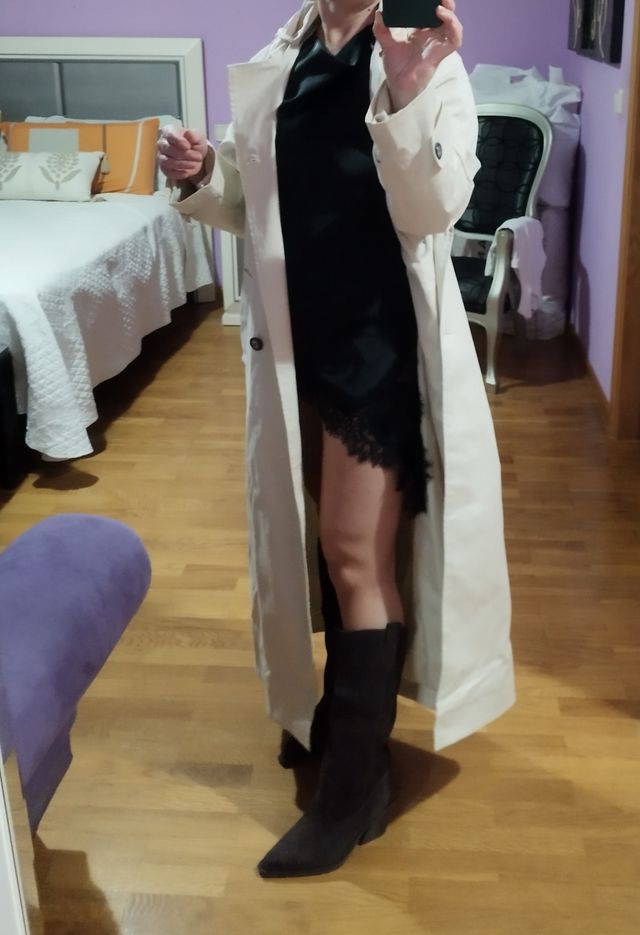 Gabardina Zara Beige Nueva.