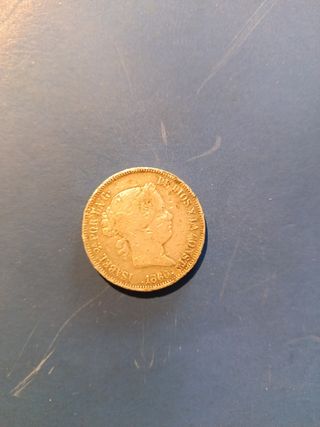 Moneda 20 Reales Isabel II 1860