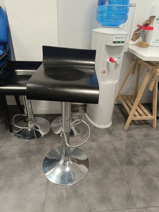 5 Taburetes Altos Negros