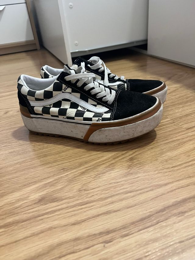 Zapatillas Vans Old Skool Plataforma Checkerboard