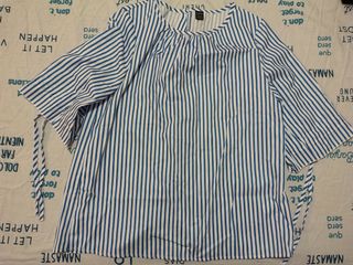 Camiseta SHEIN rayas azules talla L