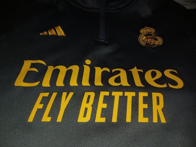 Sudadera Real Madrid Adidas Gris Negra Talla L de