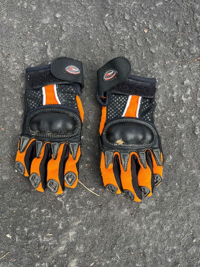 Guantes Motocross Negro y Naranja