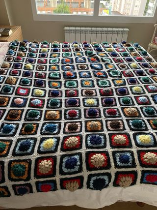 manta crochet hecha a mano