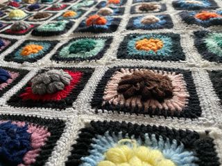 manta crochet hecha a mano