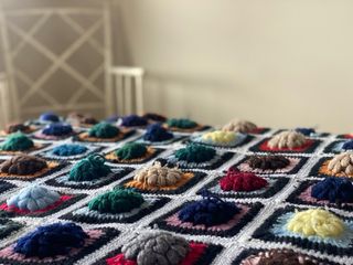 manta crochet hecha a mano