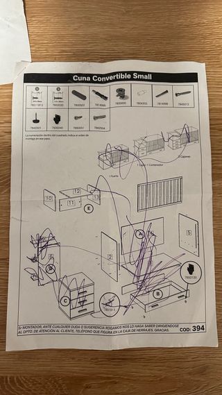 Cuna convertible en cama