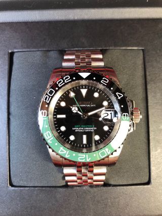 Seiko Mod - Reloj GMT “Sprite” Verde/Negro