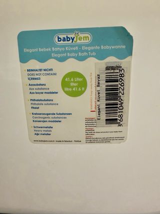 Bañera ergonómica para bebé moderna