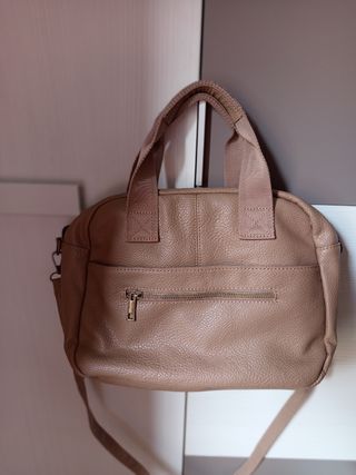 Bolso de mano beige
