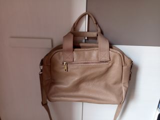 Bolso de mano beige