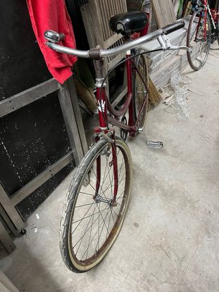 Bici Fixie Granate Cuero Vintage