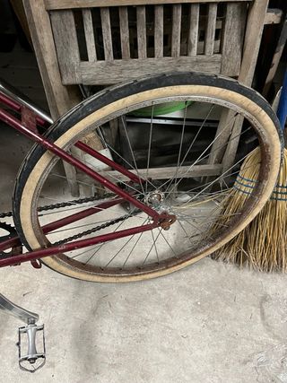 Bici Fixie Granate Cuero Vintage