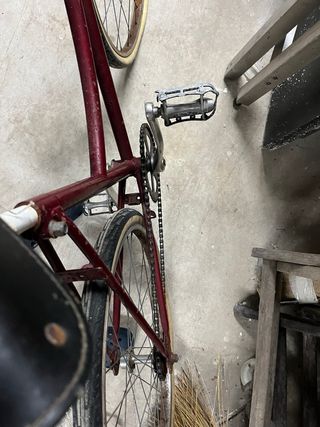 Bici Fixie Granate Cuero Vintage