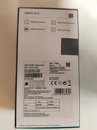 OPPO A72 128 GB/custodia+caricabatterie 