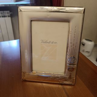 Cornice Valenti & co in argento e legno comunione