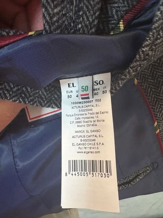 Chaqueta El Ganso espiga gris