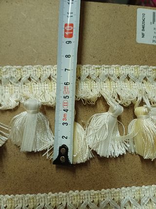 Flecos borlas con cinta organza