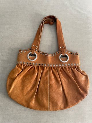 Bolso de cuero marrón mujer
