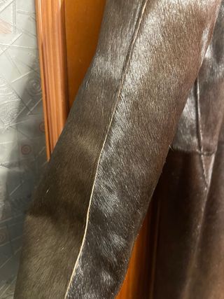 Abrigo Piel Potro Marrón Oscuro