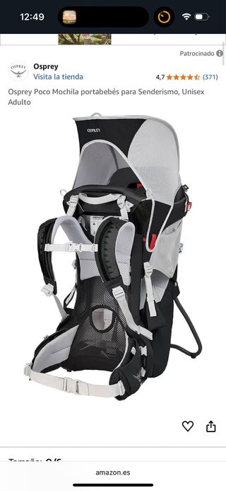 Mochila portabebés Osprey Poco Senderismo