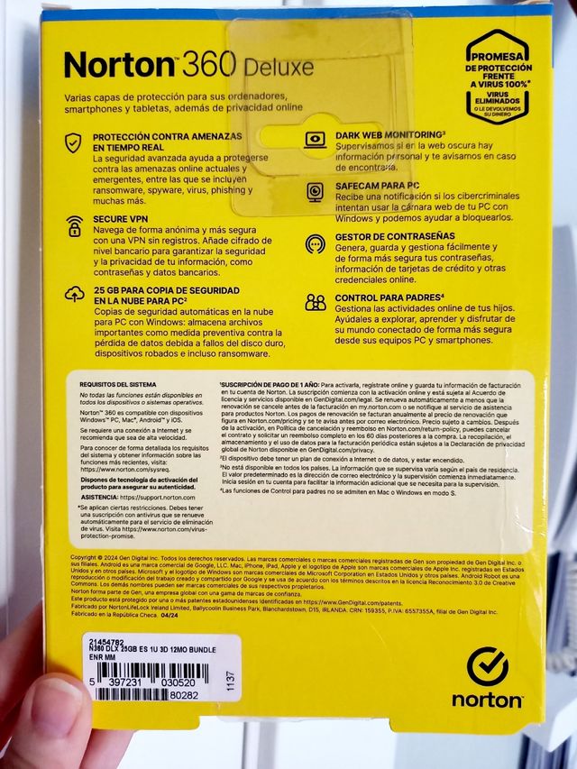 Norton 360 Deluxe 1 Año