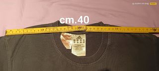 T-shirt Adidas blu ragazzo con  logo tre strisce