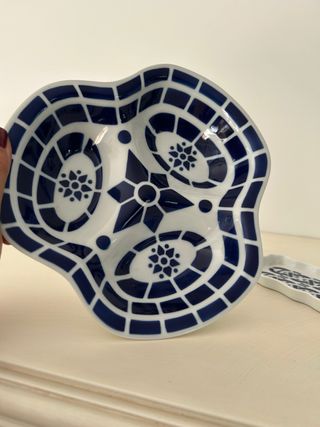 Sargadelos Plato decorativo azul y blanco