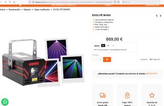 Evolite M3000 Luces DJ Escenario, discoteca