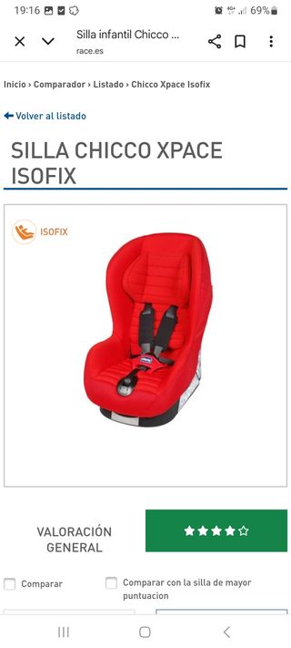 Chicco xpace Grupo 1