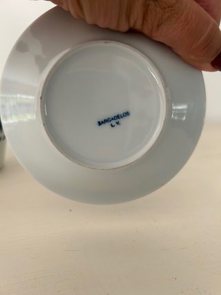 Sargadelos Plato decorativo azul y blanco