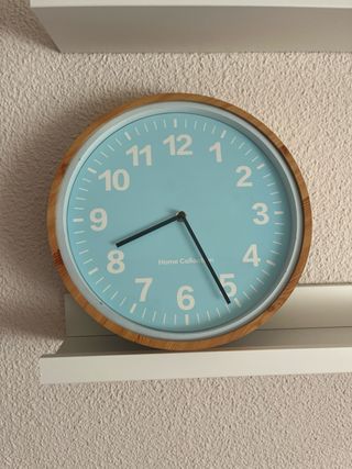 Home Collection Orologio da parete in legno e vetro