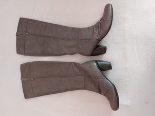 Botas altas de piel Bocage grises