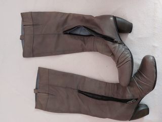 Botas altas de piel Bocage grises