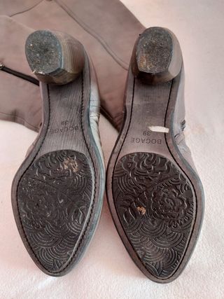 Botas altas de piel Bocage grises